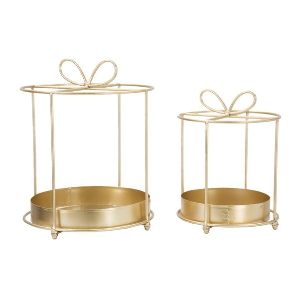 Set di 2 tavoli pieghevoli in oro Regalo Glam - Mauro Ferretti
