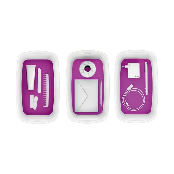 Contenitore bianco e viola con coperchio Office, volume 5 l MyBox - Leitz-image-2