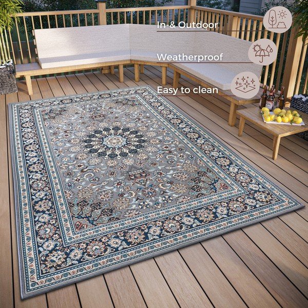 Tappeto blu per esterni 200x285 cm Kadi - Hanse Home-image-4