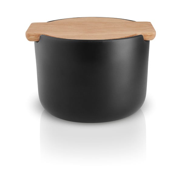 Barattolo di sale in gres nero con coperchio in legno Nordic Nordic Kitchen - Eva Solo