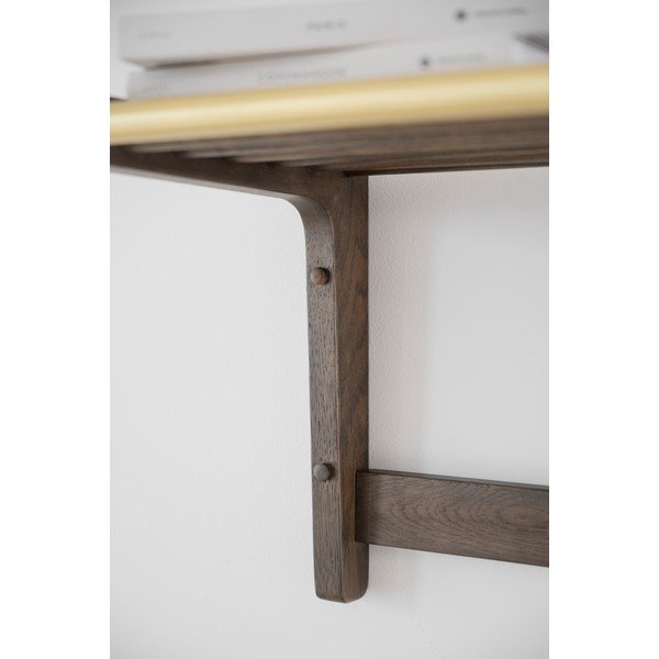 Appendiabiti da parete in rovere marrone scuro Inverness - Rowico-image-4