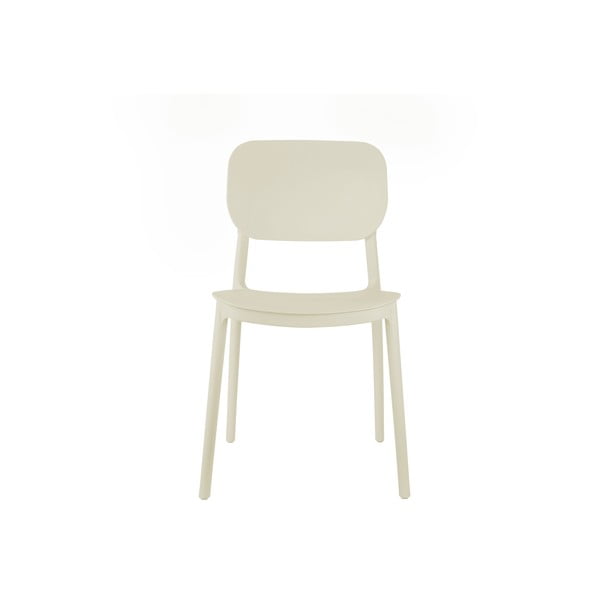 Sedia da pranzo color crema in plastica Cheer – Leitmotiv-image-1