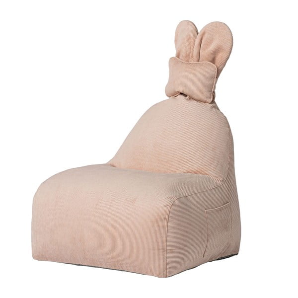 Borsa da divano per bambini rosa chiaro Funny Bunny - The Brooklyn Kids