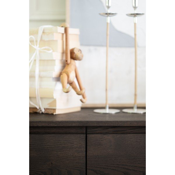 Credenza colore naturale scuro con effetto rovere 180x70x40 cm Melstone – Rowico-image-4