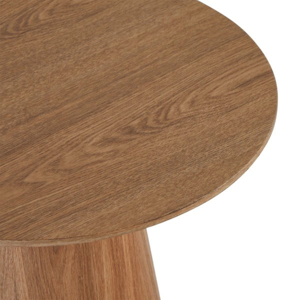 Tavolino in rovere decorato in colore naturale ø 45 cm Tango - Furnhouse-image-2