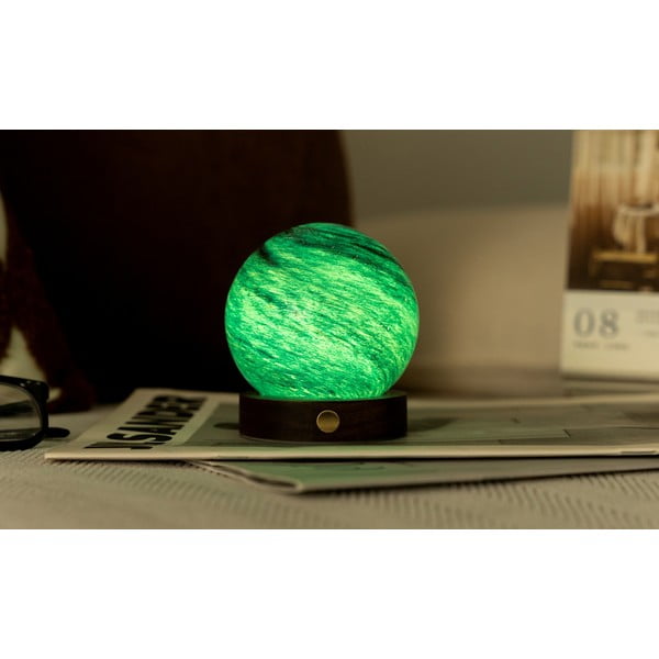 Decorazione luminosa marrone scuro/colore naturale scuro con ricarica USB ø 8 cm Stellar Ocean – Gingko-image-4