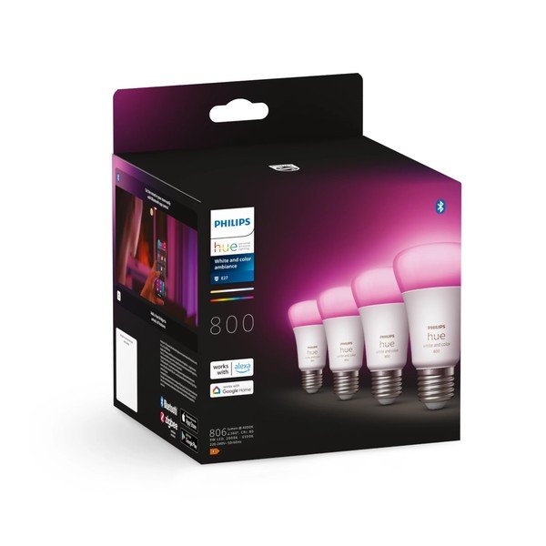 Lampadine smart a LED in set da 4 E27, 9 W White and color ambiance - Philips Hue-image-2