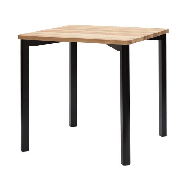 Tavolo da pranzo nero TRIVENTI, 80 x 80 cm - Ragaba