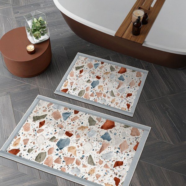 Set di tappetini per il bagno 2 pz 60x100 cm – Foutastic-image-3