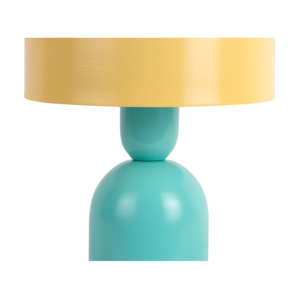 Lampada da tavolo gialla/turchese (altezza totale 24 cm) Double Funky – Leitmotiv-image-2