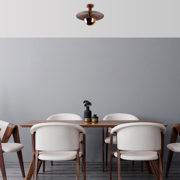 Plafoniera color rame con paralume in metallo ø 38 cm Kurt – Opviq lights-image-2