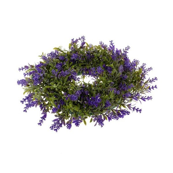 Umělá dekorace ve tvaru levandulového věnce Dakls Levander