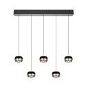 Lampadario LED nero e argentato Orbit – Trio Select