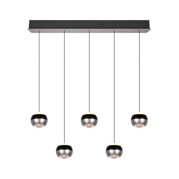 Lampadario LED nero e argentato Orbit – Trio Select-image-1