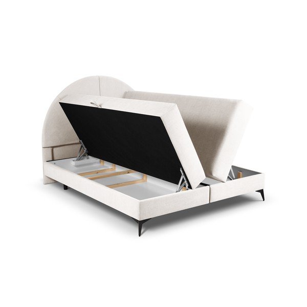 Letto boxspring beige con contenitore 180x200 cm Sunset - Cosmopolitan Design-image-4