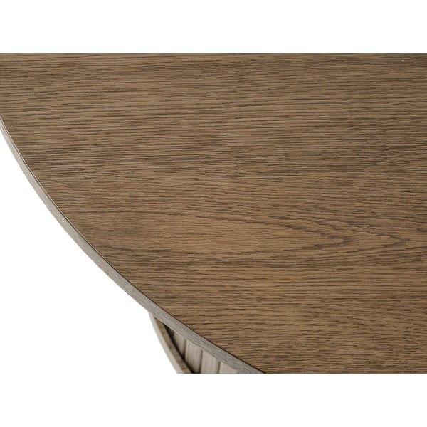 Tavolino rotondo marrone in rovere ø 90 cm Nola - Unique Furniture-image-3