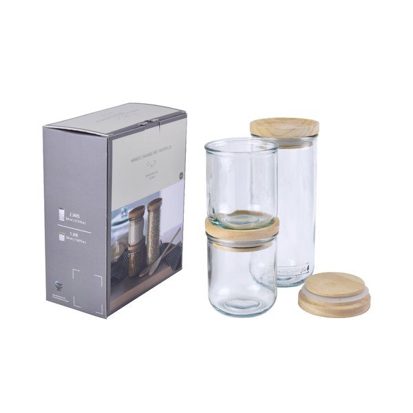 Set di barattoli di vetro 3 pezzi Hermetic - Ego Dekor-image-3