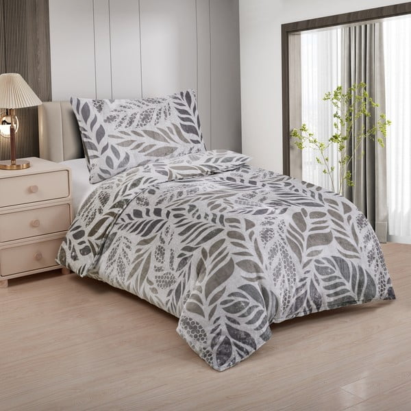 Biancheria da letto grigia in micropile per letto singolo 140x200 cm Judith – My House