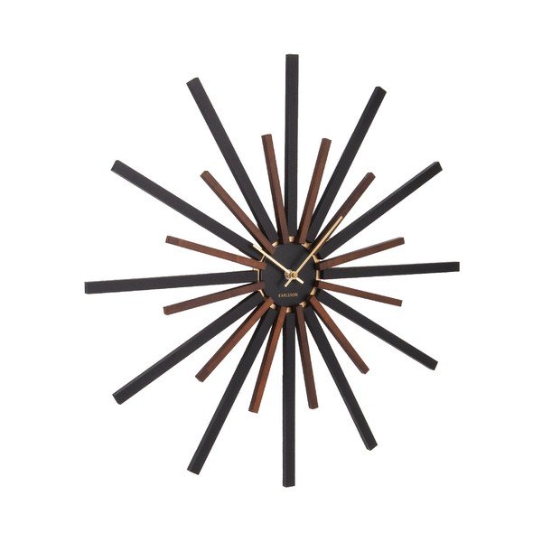 Orologio da parete nero e marrone Diva, ø 60 cm - Karlsson-image-1
