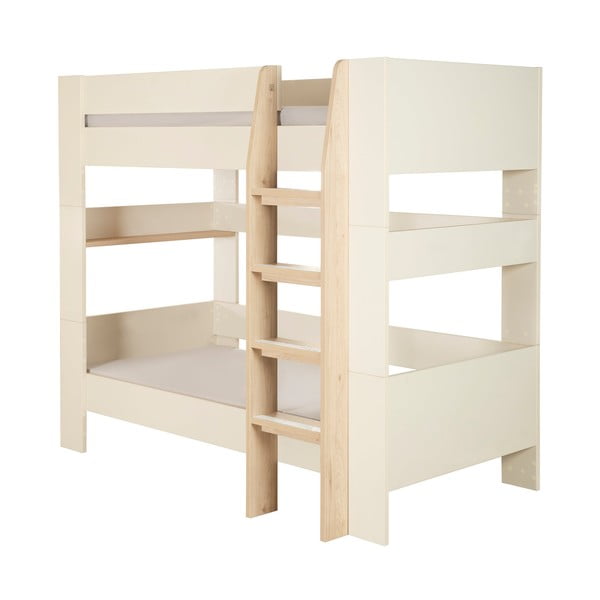 Letto da bambini a castello beige rete non inclusa 90x200 cm Double – Roba
