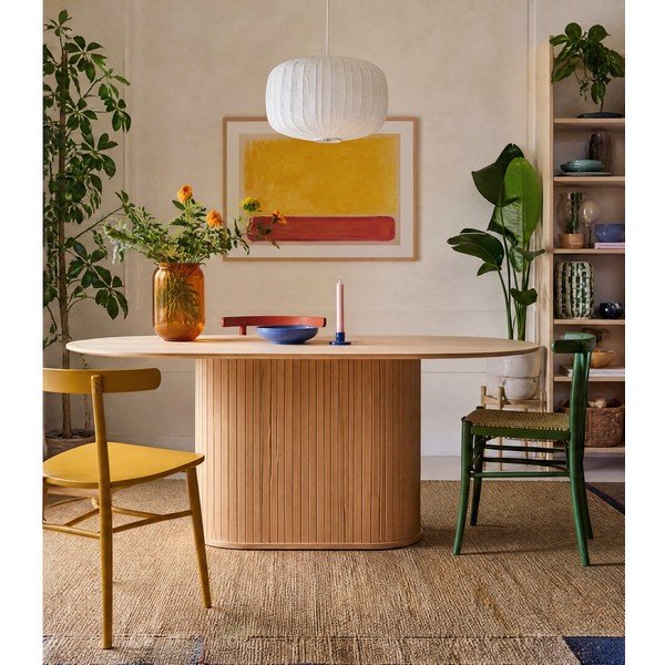 Tavolo da pranzo con piano in rovere 95x180 cm Nola - Unique Furniture-image-3