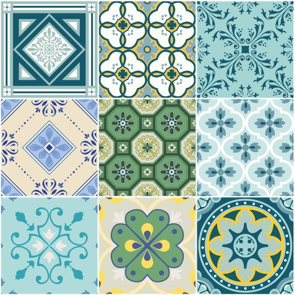 Set di 9 adesivi murali decorativi Riviera, 10 x 10 cm - Ambiance-image-1