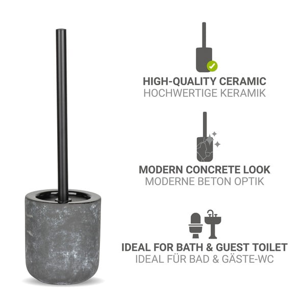 Scopino WC grigio in ceramica Sacile – Wenko-image-2