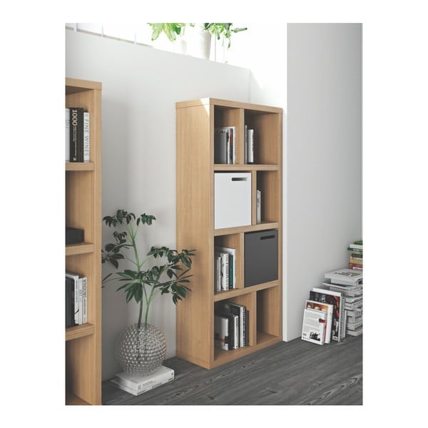 Libreria color legno effetto rovere 70x159 cm Berlin - TemaHome-image-4