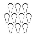 Ganci neri per tenda da doccia in set da 10 pezzi Aqua - Mette Ditmer Denmark