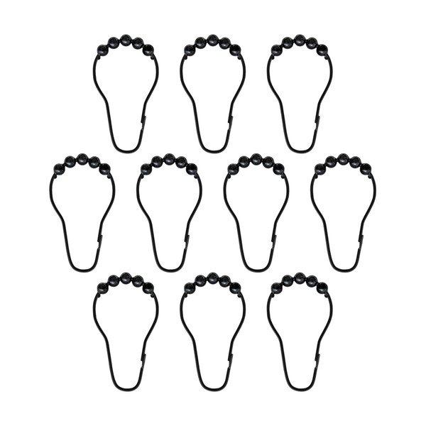 Ganci neri per tenda da doccia in set da 10 pezzi Aqua - Mette Ditmer Denmark