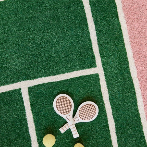 Tappeto da gioco per bambini in misto lana 88x150 cm Tennis – OYOY Mini-image-3