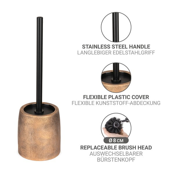 Scopino WC color bronzo in ceramica Tremea – Wenko-image-3