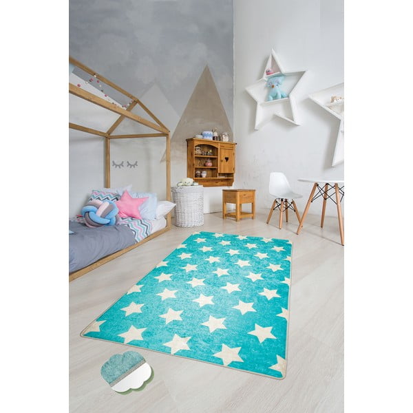 Tappeto blu antiscivolo per bambini Universe, 140 x 190 - Chilai-image-2