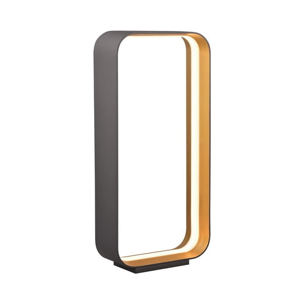 Lampada da tavolo a LED nera con controllo vocale/app e paralume in metallo (altezza 61 cm) Cizione - CINQUE-image-1