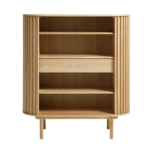 Mobile in rovere decorato in colore naturale 110x125 cm Carno - Unique Furniture-image-3