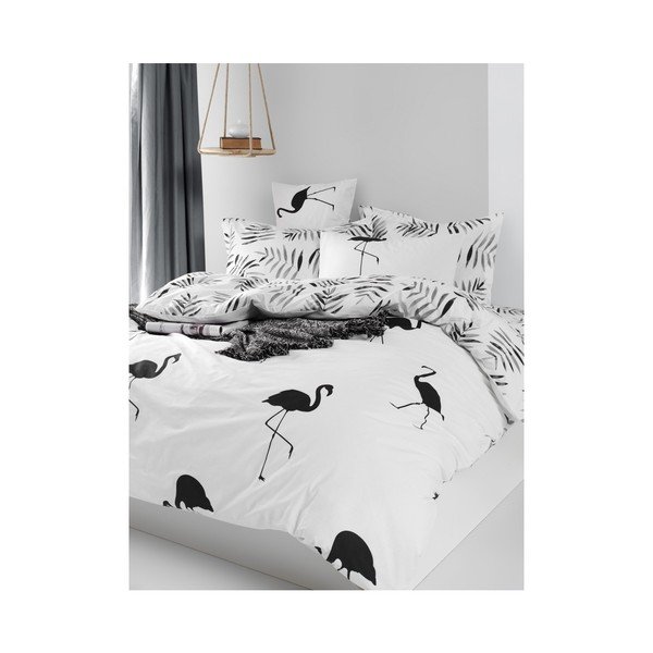 Lenzuolo matrimoniale con biancheria da letto in cotone ranforce Nero, 200 x 220 cm Hope - Mijolnir