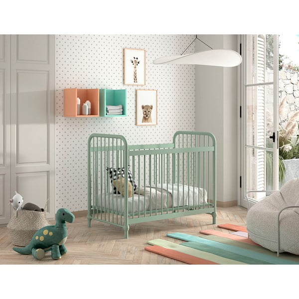 Lettino in metallo verde 60x120 cm BRONXX - Vipack-image-3