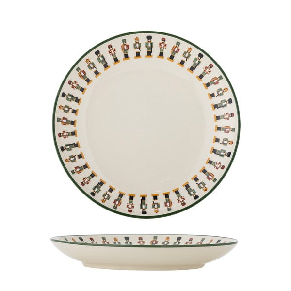 Piatto da dolce color crema in gres a tema natalizio ø 16 cm Jolly – Bloomingville-image-4