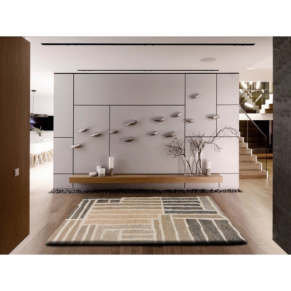 Tappeto grigio-beige 133x190 cm Cesky - Universal-image-1