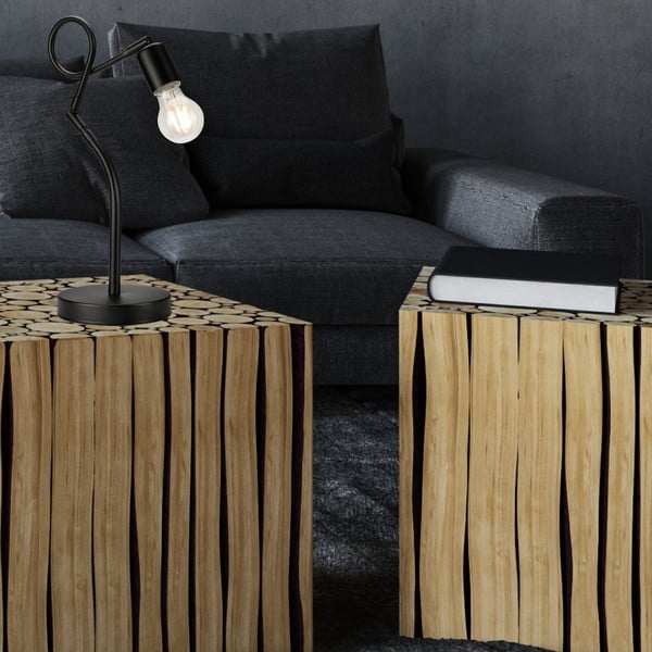 Lampada da tavolo nera, altezza 42 cm Harry - LAMKUR-image-2