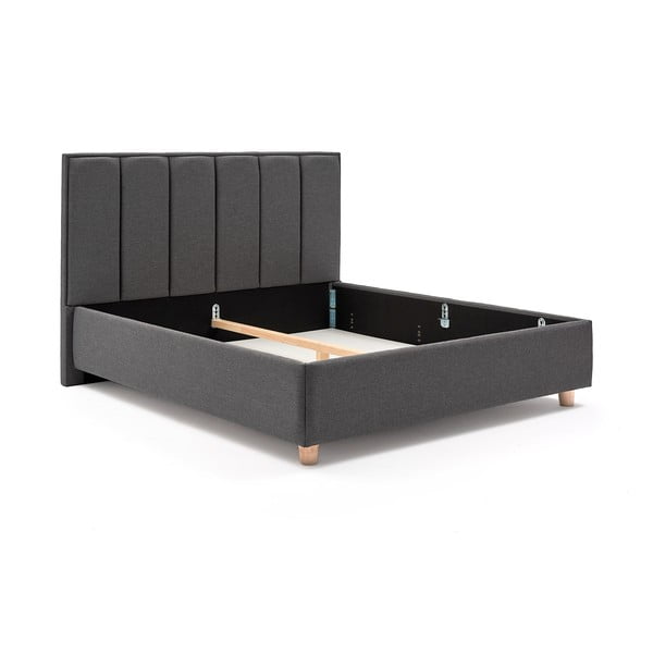 Letto matrimoniale grigio scuro con contenitore Wega, 180 x 200 cm - ProSpánek-image-2