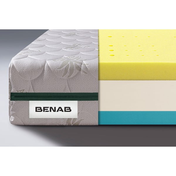 Materasso matrimoniale in schiuma dura/media 160x200 cm BonReFresh BIO - BENAB-image-1