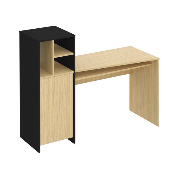 Tavolo da lavoro con piano in rovere 130x50 cm Mitch - TemaHome-image-1