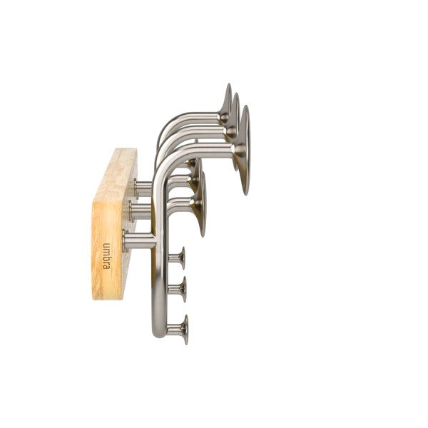 Appendiabiti da parete in alluminio bianco naturale Melody - Umbra-image-3