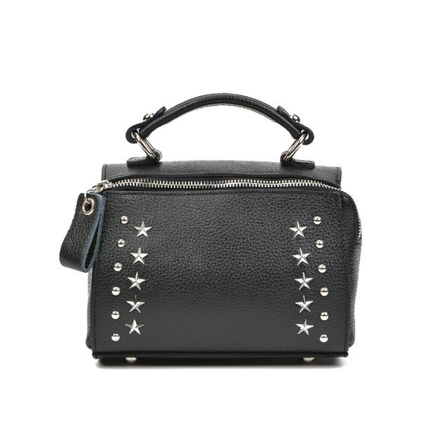 Černá kožená kabelka Mangotti Bags Chiara