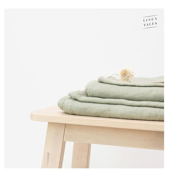Asciugamano di lino verde 30x30 cm Sage - Linen Tales