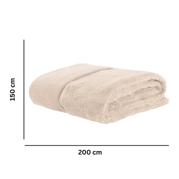 Coperta avorio in micropile 150x200 cm Tomo – Tiseco Home Studio-image-4
