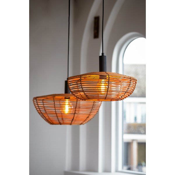 Lampada da soffitto in colore naturale con paralume in rattan ø 50 cm Milan - Light & Living-image-1