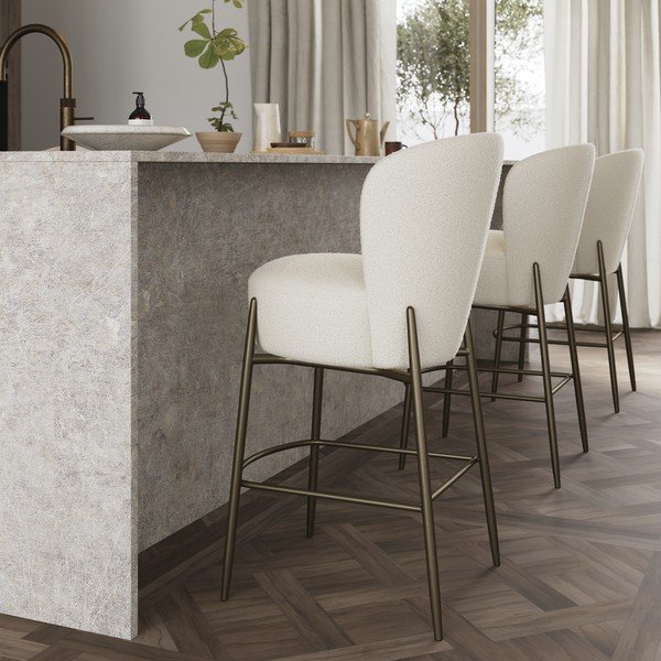 Sgabello da bar grigio chiaro (altezza della seduta 68 cm) Orbit – DAN-FORM Denmark-image-2