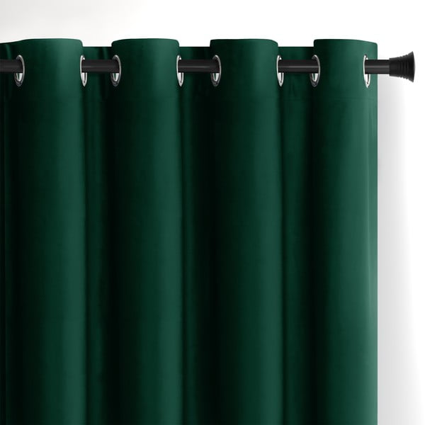 Tenda parzialmente oscurante verde scuro in velluto 140x245 cm Eyelets – Restilo